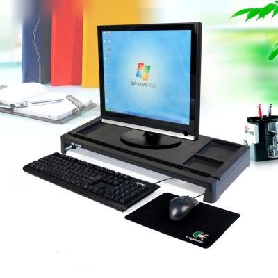 China Desktop Convertible Smart Riser Plastic Organizer USB Monitor Desktop Stand for sale