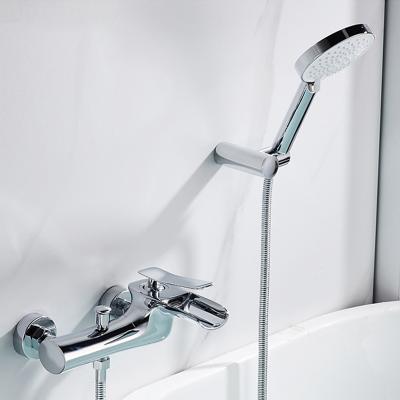 China Without Slide Bar Bathtub Faucets Modern Style Bath Taps Cold And Hot Single Handle Crane Bathroom Bathtub Faucet Brass Shower Mixer Tap for sale