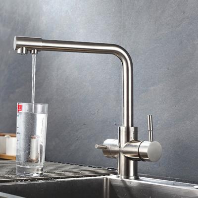 China Modern SUS 304 Kitchen Faucets Deck Mounted Mixer Tap 360 Rotation With Water Purification Features Crane For Kitchen Mixer Tap for sale