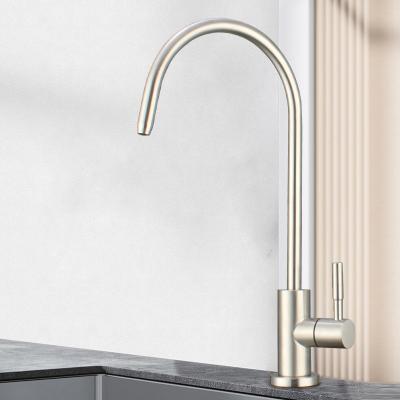 China Modern Single Hole Filter Kitchen Faucet Drinking Water Chrome Plated Hot And Cold Pure Water Sinks Deck Mounted Copper Mixer Tap for sale