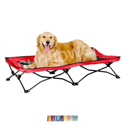 China Travel Outdoor Trampoline Dog Bed Camping Steel Framed High Cradle for sale