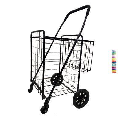 China Folding Walker Folding Shopping Cart Large Mini Portable Custom Supermarket Shopping Trolley for sale