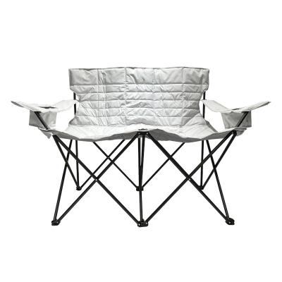 China Modern Double Folding Seat Chair Camping Outdoor Fishing Beach Chair For Adults for sale