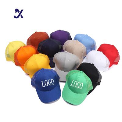 China COMMON JX High Quality Cap Customized Cheap Plain Black Trucker Caps Embroidery Logo On The Trucker Hats for sale