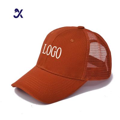 China COMMON JX New Design 5 Panel Flat Brim Camo Custom Logo Color  Embroidery Trucker Caps Trucker Hat for sale