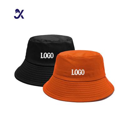 China Bucket Cap JX Wholesale Custom Snapback Baseball Cap Unisex Cotton Fashion Embroidered Bucket Hat With Your Own Logo for sale