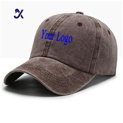 China COMMON JX Custom Hats Edoneery Men Women Plain Cotton Adjustable Washed Twill Low Profile Baseball Cap Hat for sale