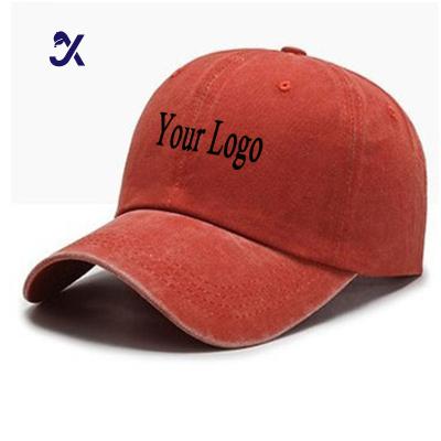 China COMMON JX Unisex Cotton Vintage Baseball Cap Low Profile Unstructured Baseball Hat Washed Distressed Twill Adjustable Dad Hat for sale