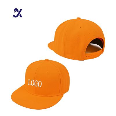 China COMMON JX Custom Logo Patch Embroidery Print Flat Brim Hat Snapback Caps For Men Fitted Baseball Hat for sale