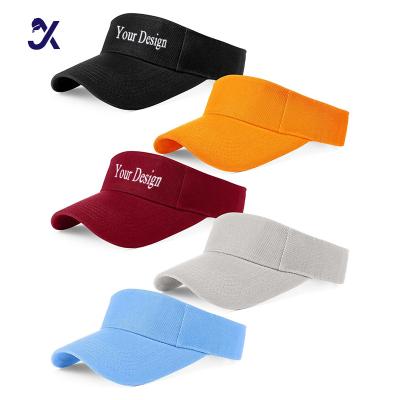 China Striped JX Factory Wholesale Golf Visor Caps New Unisex Summer Fashion Sport Sun Visor Hat for sale