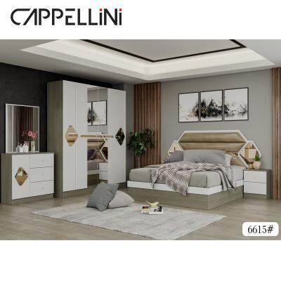 China Modern Design Bedroom Sets Furniture MDF Board Glass High Grade Accessories for sale