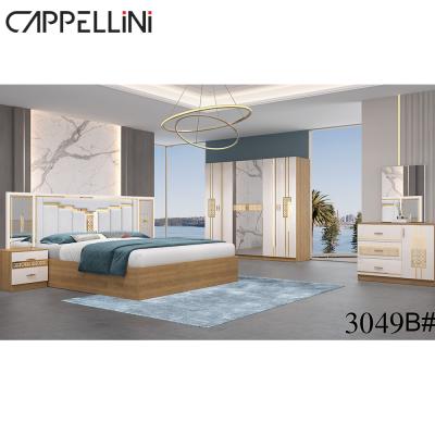 China Luxury Upholstered Hotel Style Bedroom Furniture 1.8 Meter Bedroom Set for sale