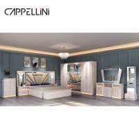 China Modern Design Houten Frame Double King Size Luxe Bed Set Home Classic Luxe Houten Mdf Volledige slaapkamer sets Meubelen Te koop