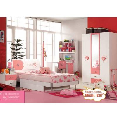 Cina Principessa rosa Solid Wood Bed di vetro dell'unità di elaborazione del MDF con i cassetti inserisce l'insieme in vendita