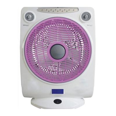 China Multi-Step Speed ​​/ With Emergency Remote Control Rechargeable Fan With Light , 14 Inch Rechargeable Electric Fan for sale