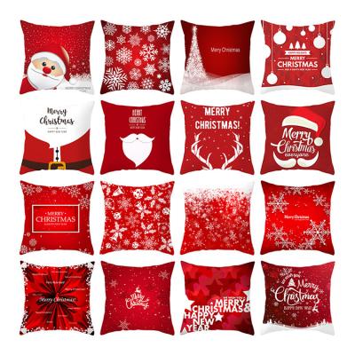 China Manufacturer Anti-Static Christmas Custom Design Stock Cushion Cover Pillow Case for sale