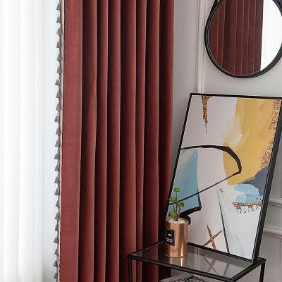 China High Quality Thickened 100% Mink Blackout Blackout Bedroom Curtain For Hotel for sale