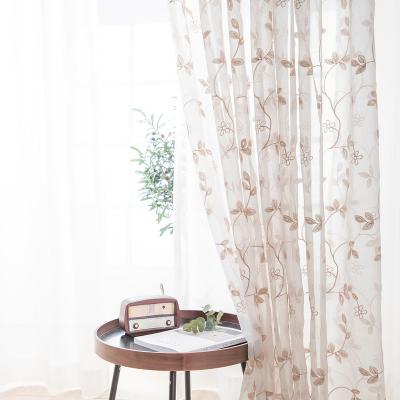 China Translucdus ZHONGHUA Classic Vintage Design White Sheer Embroidered Curtains For Living Room for sale