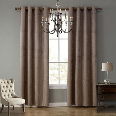 China Latest Sale Blackout Whole Color 52*63 New Ready Made Pure Suede New Dubai Living Room Curtains Online for sale