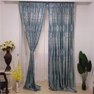 China Shaoxing factory new high quality polyester blackout luxury jacquard curtains for living room for sale