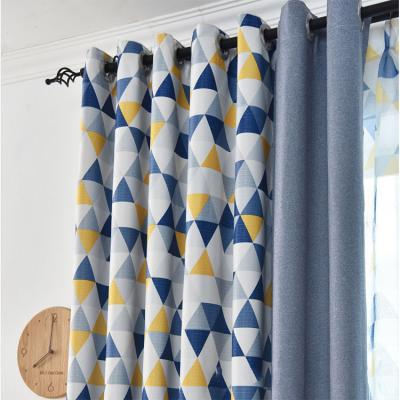 China Blackout Color Triangle Bedroom Blackout Curtains Living Room Curtains for sale