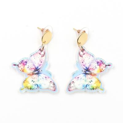 China Cute Kl3332 Unisex Laser Cut Earrings Iridescent Bright Acrylic Drop Jewelry for Weddings Parties Gifts Girls Mamas 2024 for sale