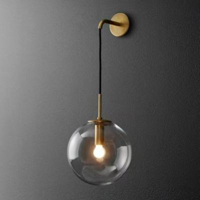 China Modern Style Sconce Graphite Wall Lamp Lighting Nordic Glass Ball Wall Lights For Passage Corridor Bedroom for sale