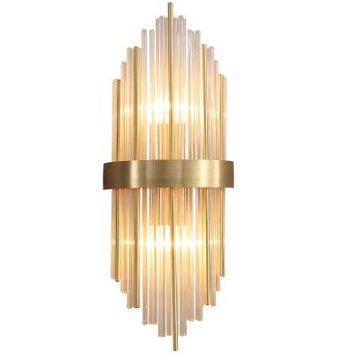 China New Design Luxury Modern Indoor Glass Bedroom Corridor Decoration Led Wall Lamp for sale