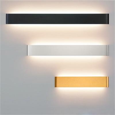 China Stair Modern Minimalist Creative Aluminum Strip Aisle Living Room Bedroom Bedside Ultra-thin Indoor Led Wall Lamp for sale