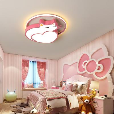 China Surface Mounted Big Face 2022 Cat Room Lights Led Bedroom Ceiling Mount Light Design For Kids for sale