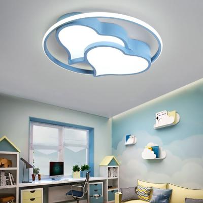 China Surface Mounted Modern Simplicity Ceiling Lights Living Room Modern Heart Shape Design Mid Ceiling Lamps for sale