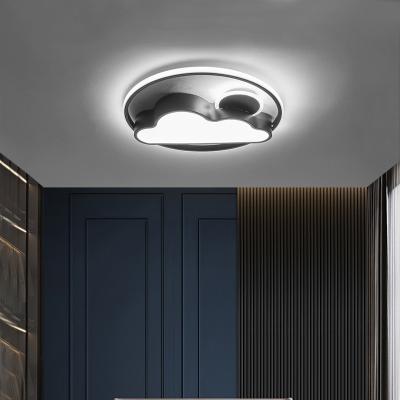 China Surface Mounted Remote Control Dimming LED Ceiling Lamp Cloud Shape Inside Bright Bedroom Decorative Modern Acrylic Ceiling Lamp for sale