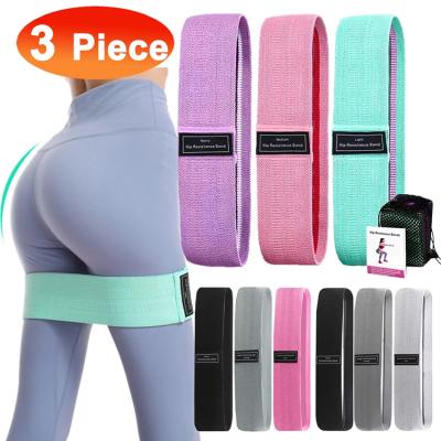 China Wholesale Equipment High Elasticity Gym Latex Fabric Fitness Resistance Exercise Band Elastic Band Set With Logo for sale