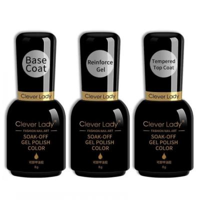 China Private Label 24 Colors Soak Off 8ml Base Coat Uv Gel Nail Polish for sale