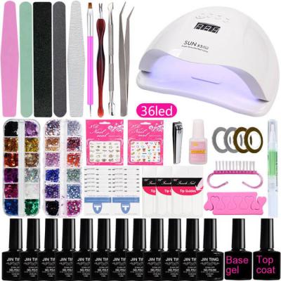 China Private Label 0.27oz Non Toxic UV Gel Nail Polish Kit for sale