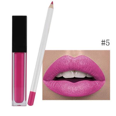 China MSDS 8ml 2 In 1 Matte Lip Liner And Lip Gloss Set for sale