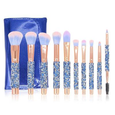 China ISO9001 Rhinestone Handle Synthetic Makeup Brushes Set for sale