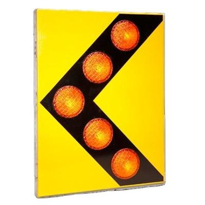 China Chevron LED Road Junction Arabic Solar Directional Sign for sale