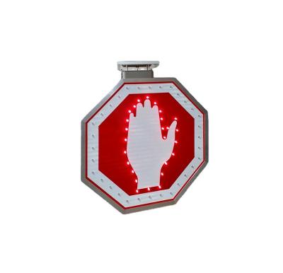 China School Zones Customized Solar LED Stop Sign For Israel for sale