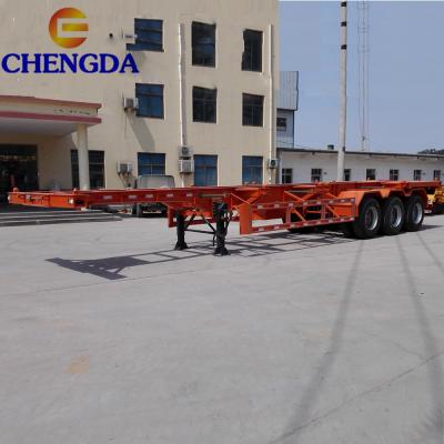 China Truck Trailer 3 Axles 40 Footer New Container Truck Trailer Chassis For Sale for sale