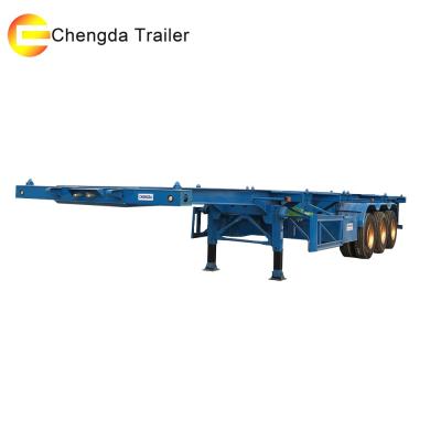 China 2019 Skeleton Contenedor De Porta Container Transport Trailer Semi Truck Trailer Export To Mexico for sale