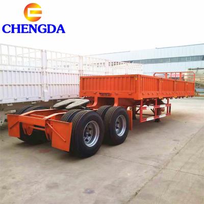 China Chengda Brand Madagascar 2 Axle Superlink Side Wall Combination 20ft Container Truck Trailer B-double Link Semi Trailer for sale