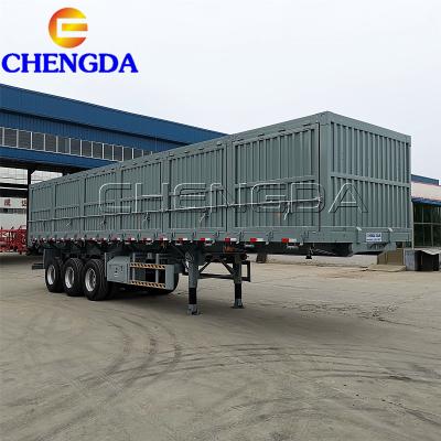 China Hydraulic Side Dump Coal Mine 60tons Axles Truck Trailer 3 Axles Trailer for sale