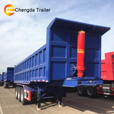 China Hot Small 2 Axle 3 Axle Truck Trailer Dump Trailer New And Used ATV 40M3 Tipper Semi Trailer For Sale for sale