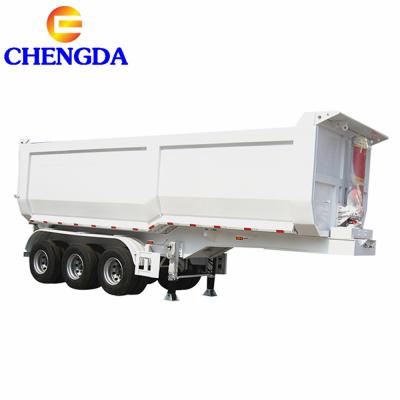 China Cubic Meter 40 3 Axle Farm Trailer And Tractor Tipper Semi Trailer Truck Trailer new for sale