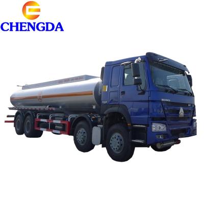 China HOWO 8x4 12 Wheeler Capacity 35m3 35000 Liters Fuel Tanker Truck EURO III for sale