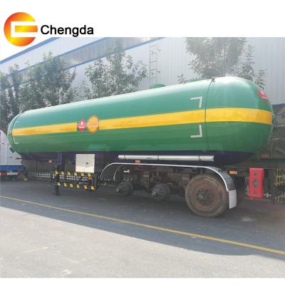 China 25 Ton LPG Transport Bullet Tanker Trailer Truck Trailer 3 Axles 59cbm for sale