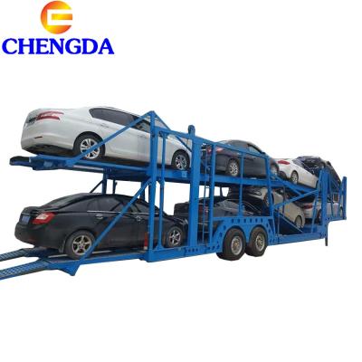 China Truck Trailer SUV Cars Haul Two Floors 2 Axle Semi Trailer for sale