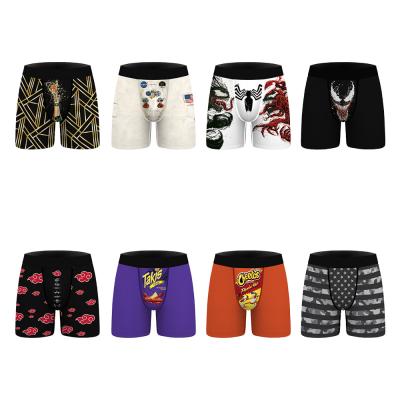 China Factory Wholesale Anime Corner Breathable Digital Printing Men's Boxer Briefs, Flat Bottoms, Underwear Wholesale New Products for sale