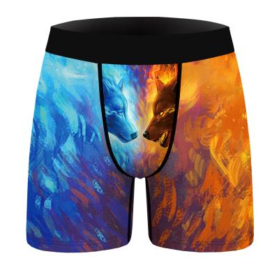 China New Lightning Lion Digital Printing Men's Breathable Comfortable Underwear Soft Breathable Boxer Shorts Spot Wholesale for sale